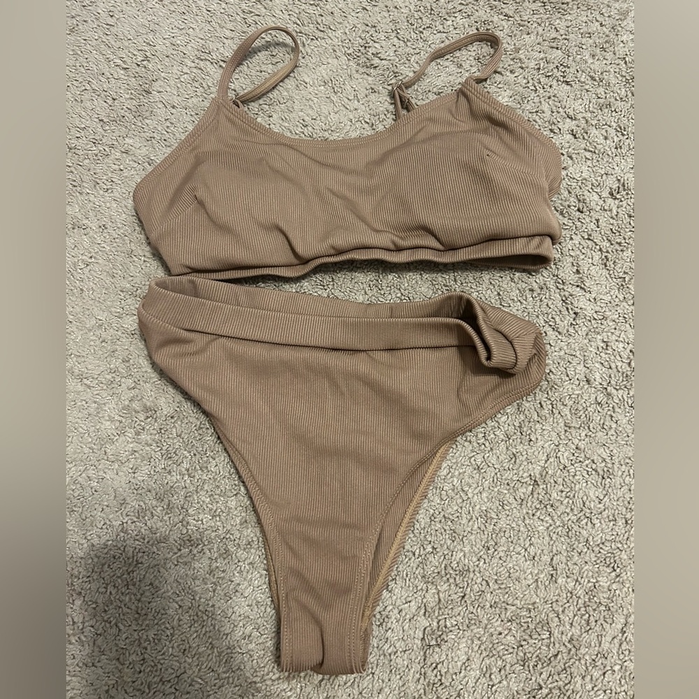 Cupshe Bikini Set for Women Ribbed